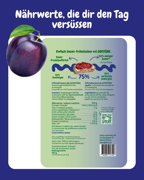 Fruchtaufstrich Zwetschge (3 Stück)